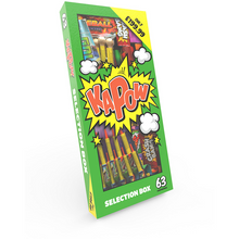 Load image into Gallery viewer, KAPOW SELECTION BOX - 63 FIREWORKS-Selection Boxes-Atomic Fireworks Bradford