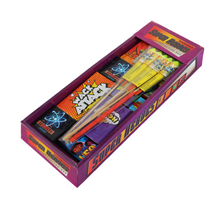 Load image into Gallery viewer, Super Heroes Selection Box - 23 fireworks-Selection Boxes-Atomic Fireworks Bradford