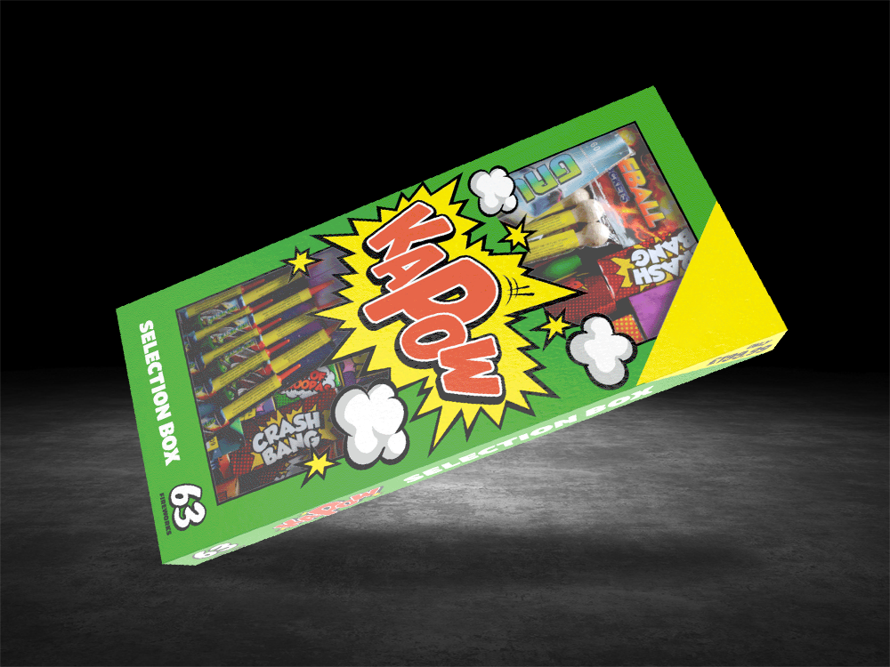 KAPOW Selection Box - 63 Fireworks