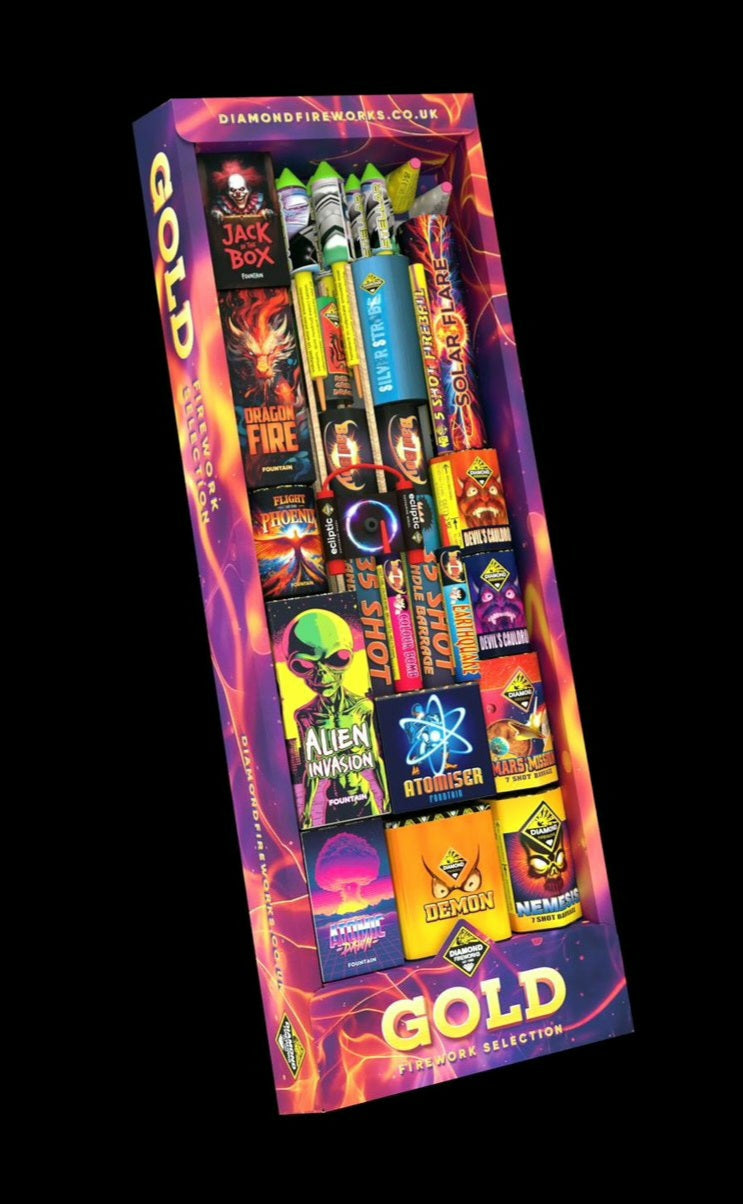 GOLD Selection Box - 30 Fireworks