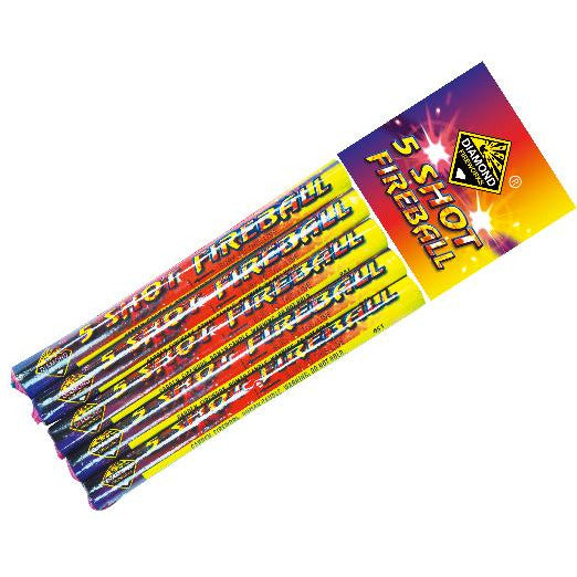 5 SHOT FIREBALL CANDLE - 5pk-Candles-Atomic Fireworks Bradford