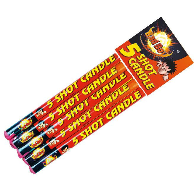 BAD BOY 5 SHOT CANDLE - 5pk-Candles-Atomic Fireworks Bradford