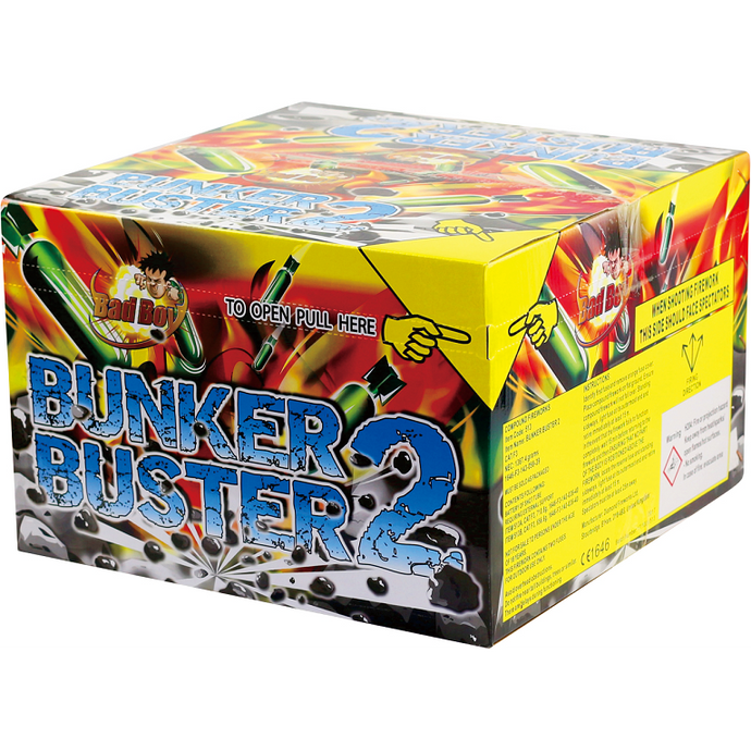 BUNKER BUSTER - 121 SHOT-Barrages-Atomic Fireworks Bradford