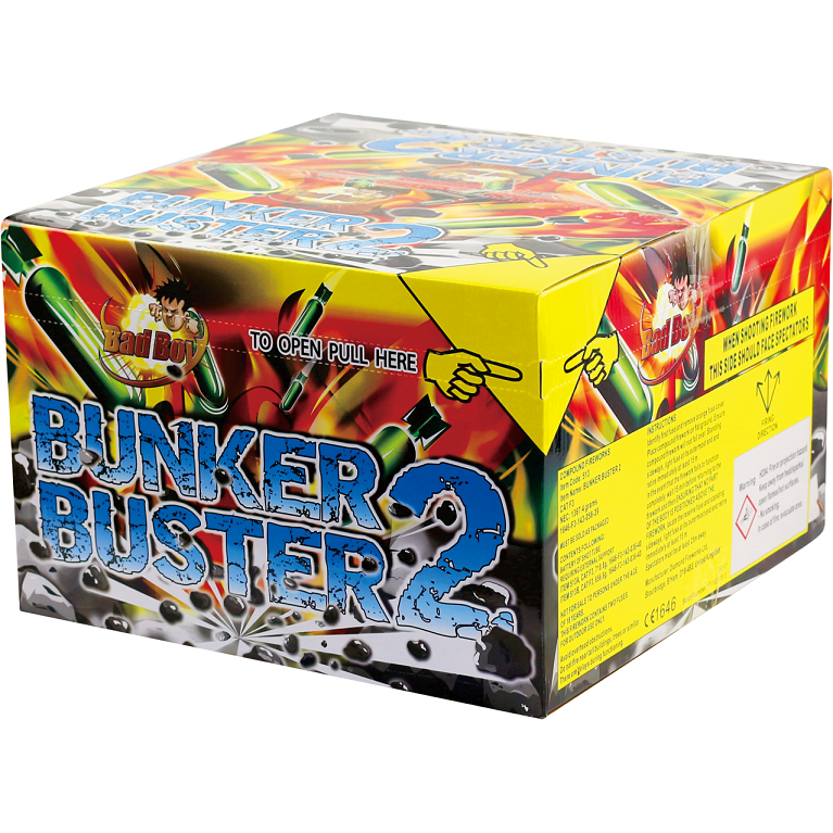 BUNKER BUSTER - 121 SHOT-Barrages-Atomic Fireworks Bradford