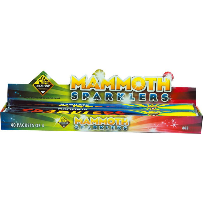 MAMMOTH SPARKLERS - 4 PACK-Sparklers-Atomic Fireworks Bradford