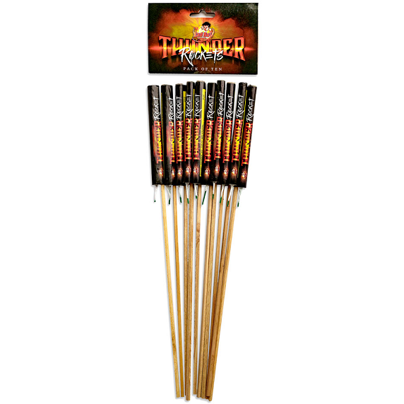 THUNDER ROCKETS - 10 PK-Rockets-Atomic Fireworks Bradford