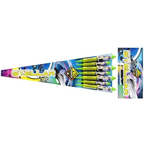 STELLAR ROCKETS - 7 PK-Rockets-Atomic Fireworks Bradford