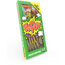 Load image into Gallery viewer, KAPOW SELECTION BOX - 63 FIREWORKS-Selection Boxes-Atomic Fireworks Bradford
